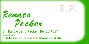 renato pecker business card